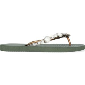 Uzurii Pearl Marilyn Dames Slippers Army Green | Groen | Kunststof | Maat 41/42 | 18.210.01