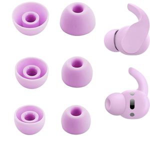 Allecto Plus - Zachte Siliconen Oordopjes voor Draadloze Oortjes - Geschikt voor Beats Fit Pro, Studio Buds en Studio Buds+ - 3 Paar - Maten S/M/L - Ruisonderdrukkend - Comfortabel - Paars.