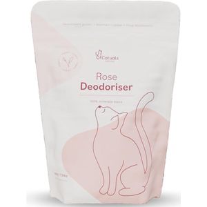 Catuals Mineral Based Biologische Kattenbakvulling Geurverdrijver - Neutraliseert Urinegeur van Katten - Rose - 500g