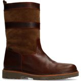 Manfield - Cognac - Leren Boots - Veterboots