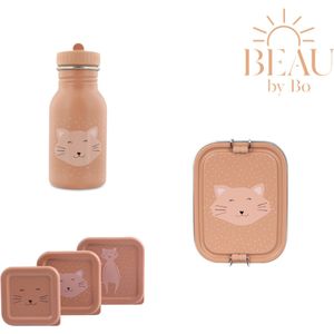BEAU by Bo Trixie Back to School set - Lunchbox/Snackdozen/Drinkfles 350ml - Mrs. Cat