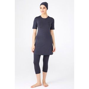 Burkini Adasea, muslim swimwear, dames , Neutral grijs/antraciet, maat 36