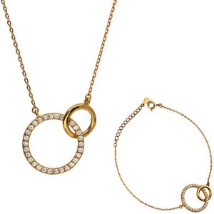 Ketting Goud Dames - Armband Goud - Goud Ketting Dames - Goud Armband - Goudkleurige Ketting - Amona Jewelry