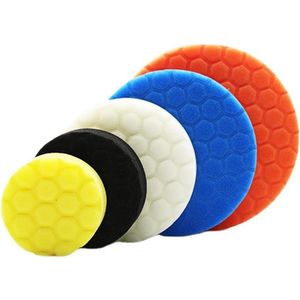 Set van 5 polijstpads van Hex Logic voor het effectief en eenvoudig polijsten van auto's, gemaakt van duurzaam materiaal voor een glad resultaat