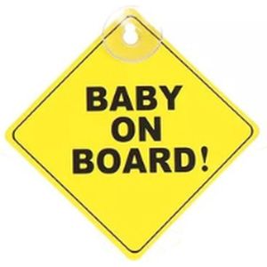 SFT Products Baby On Board Bordje - Met Zuignap - Baby Aan Boord - Autoraam Zuignap