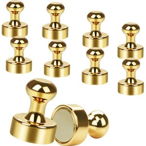 Sterke magneten 10 stuks neodymium magneten extra sterk 12 × 16 mm magneten gouden kegelmagneten voor magneetbord met opbergdoos voor magneetbord whiteboard prikbord koelkast