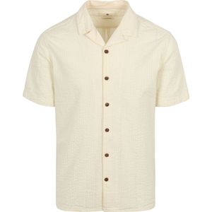 Anerkjendt - Short Sleeve Overhemd Leo Ecru - Heren - Maat XL - Regular-fit