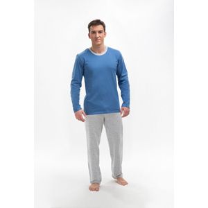 Martel Oskar - pyjama blauw/grijs- katoen S