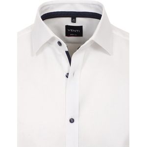 Venti Heren Overhemd Wit Body Fit Met Stretch 134134900-000 - XXL