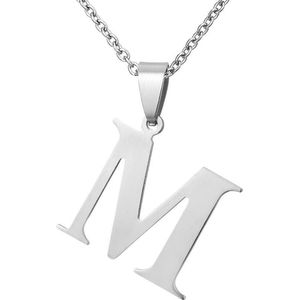 Montebello Ketting Letter M - 316L Staal - 25x30mm - 50cm