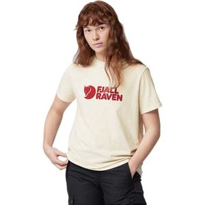 Fjällräven Logo T-shirt Met Korte Mouwen Beige S Vrouw