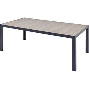 Concept-U - 10 -Zaterdag Aluminium tafel en houten effectlade LAGOS