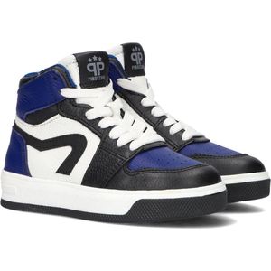 Pinocchio P1012 Hoge sneakers - Leren Sneaker - Jongens - Blauw - Maat 24