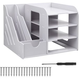 File Organizer Rack - Wit - A4 Papier Opslag - Bureau Nette - Kantoorbenodigdheden Accessoires