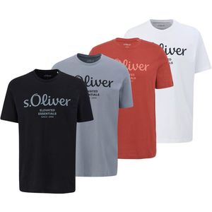 s.Oliver T-shirt Logo T-Shirt Verpakking van 4
