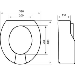 Toiletverhoger zacht - Grijs