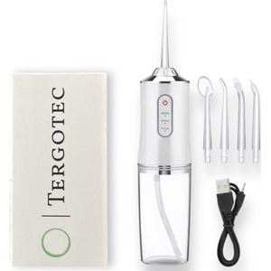Tergotec Draadloze waterflosser / Monddouche / Elektrische mondspoeler / Incl. 4 verschillende opzetstukjes