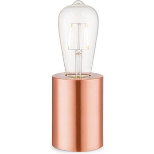 Home Sweet Home - Klassieke tafellamp Dry Rond - Koper - 7,5/7,5/10cm - bedlampje - geschikt voor E27 LED lichtbron - gemaakt van Metaal