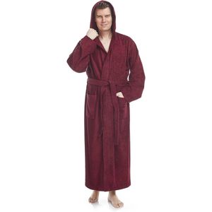 Herenbadjas met capuchon - Extra lang en 100% Katoenen Badstof