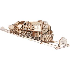 Ugears Houten Modelbouw - V-Express Stoomtrein met Tender