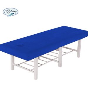 24-Bedding - Massagetafel Hoeslaken 180 gr/m2 - Massagetafel Hoeslaken 180 gr/m2 - Badstof - met gezichtsuitsparing - 70x200-210 cm royal Blauw