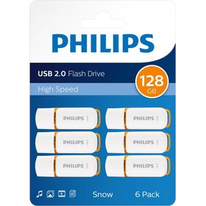 Philips - FM12FD70B - USB Stick - 128GB - Snow Edition Sunrise Orange - 6-Pack