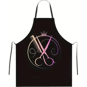 Nivard Baardschort - Beard Bib - Scheerschort - Baard Cape - Kappersmantel - Kapmantel - Zwart - 2 Stuks