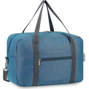 Ryanair handbagage 40x20x25 & handbagage tas voor vliegtuig - opvouwbare reistas voor dames & weekender dames - handbagage koffer 20L (marineblauw (met schouderband))