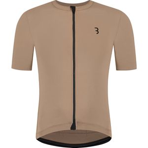 BBB Cycling Fietsshirt Heren Korte Mouw Essence - Wielershirt Heren Korte Mouw - Allround Wielrenshirt Heren - Bruin - Maat XXL - BBW-408
