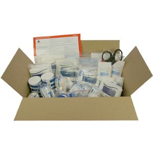 Navulling Verbandkoffer EHBO-BHV Compact - Inhoud 10 Wondpleisters - Kartonnen Verpakking