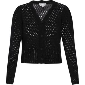 Usha - Fashion Look - Gebreid Vest - Zwart