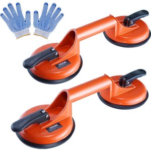 VEVOR NBR Zuignap,met φ119mm Vacuümheffer,Handvat van Aluminiumlegering,Draagvermogen 85-150kg, Bedrijfstemperatuur -20-60℃, Krachtige Zuigkracht