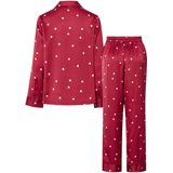 Pieces - PCJYTTE - Pyjama Set - Rood - Satijn