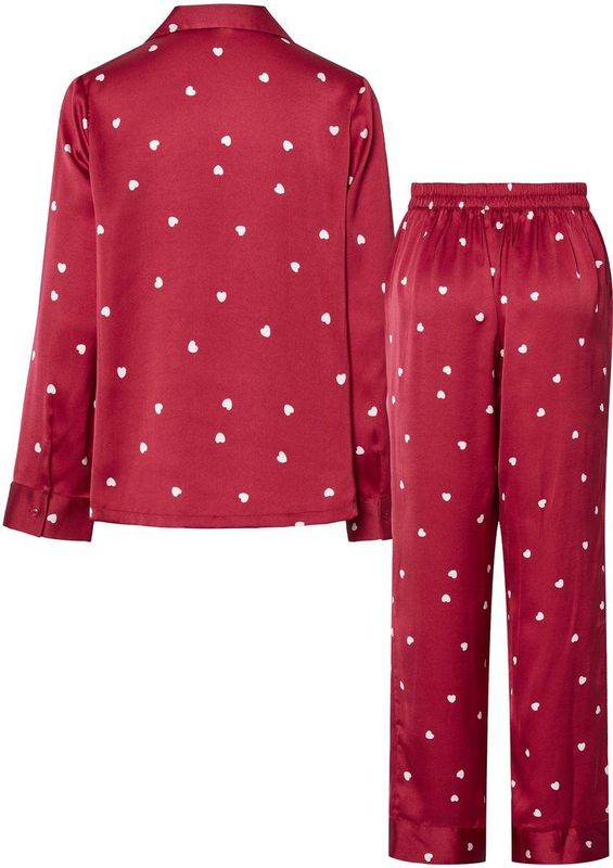 Pieces - PCJYTTE - Pyjama Set - Rood - Satijn