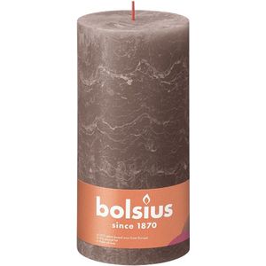 Bolsius Stompkaars Rustiek Rustic Taupe - 20 cm / ø 10 cm