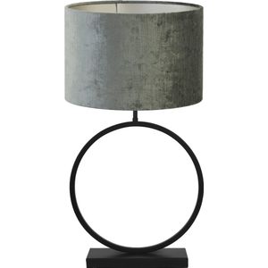 Light & Living Tafellamp Liva/Gemstone - Zwart/Antraciet - Ø40x78,5cm -