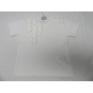 petit bateau , meisje, t-shirt korte mouw , wit fantasie  18 maand 81