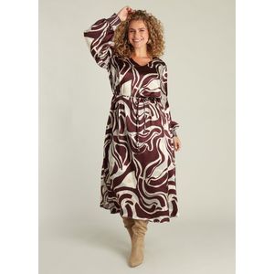 Yest Curve maxi jurk donkerrood