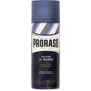 Proraso blauw scheerschuim protective aloe + vit E - 4 x 300ml - Voordeelverpakking