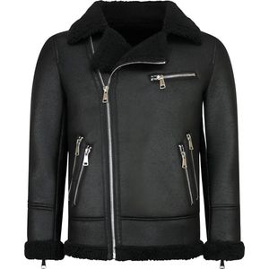 Imitatie Bontjas Heren - Lammy Coat - Zwart