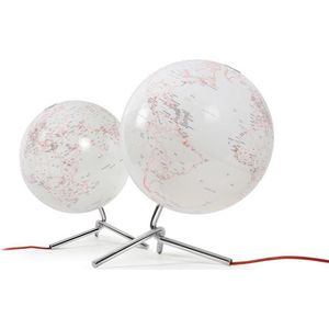 globe Nodo 30cm diameter met verlichting wit / rood NR-0331NONO-GB