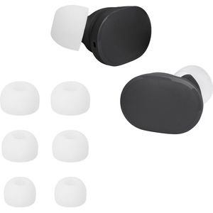 kwmobile 6x cover voor in-ear oortjes geschikt voor JBL Tune Buds - Vervangende oordopjes van siliconen in wit - 3 maten