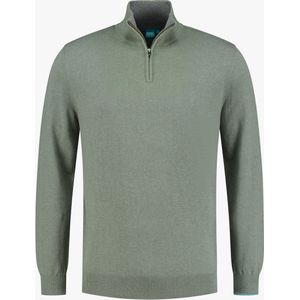 District Indigo Half-Zip Trui Green Melange (7.21.507.550 - 074)