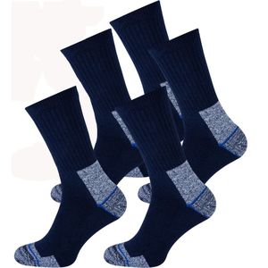 WeirdoSox werksokken 5-pack - Met versterkte hiel en teen - Marine blauw - Unisex - Maat 39-42
