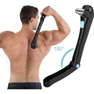 Elektrische Draadloze Opvouwbare Scheerapparaat - Lichaam & Rug Haar Trimmer - Veilig Huidvriendelijk - Voor Mannen - Zwart - Compact - 1 Stuk