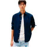 Tommy Jeans - Dm0dm22026 - Overhemd - Donker Nacht Marineblauw - Lange Mouwen
