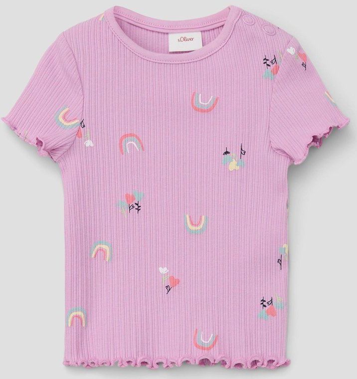 T-shirt - Motiefprint - Jersey - Ronde Hals - Kwartmouw