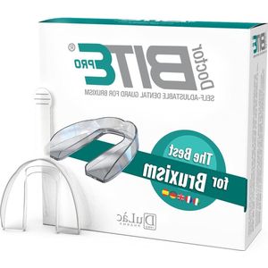 Tandspalk crunches tegen bruxisme - medisch apparaat voor nacht en dag - opbijtrail die aan tanden aanpast