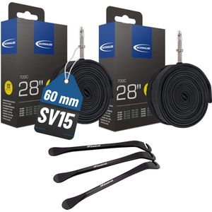 Schwalbe - Binnenbanden - 28 inch - Set van 2 - Inclusief Bandenlichters