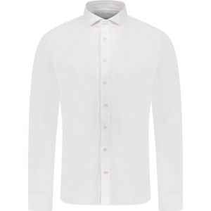 Profuomo Overhemd Wit Aansluitend - Maat EU42 - Mannen - Never out of stock Collectie - Katoen